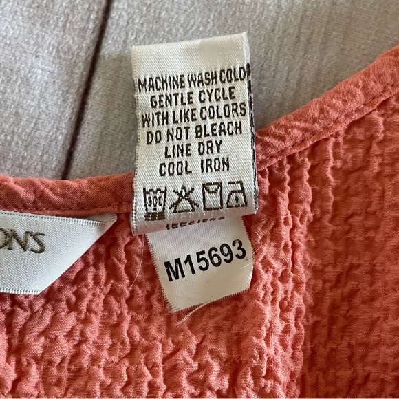 Draper’s & Damon’s Petites Textured Sleeveless Tank Top Women’s L Pink Stretch - Picture 9 of 9